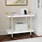 Martha Stewart Liam 2-Tier White Mobile Office Storage and Printer Cart w/Polished Brass Frame NAN-JH-17107-WH-GLD-MS - alternate 10